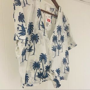 H&M never worn tied tropical tshirt.